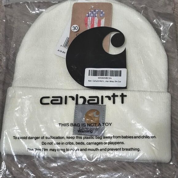Carhartt A18 Knit Beanie – Winter White – Brand New - Picture 2 of 4